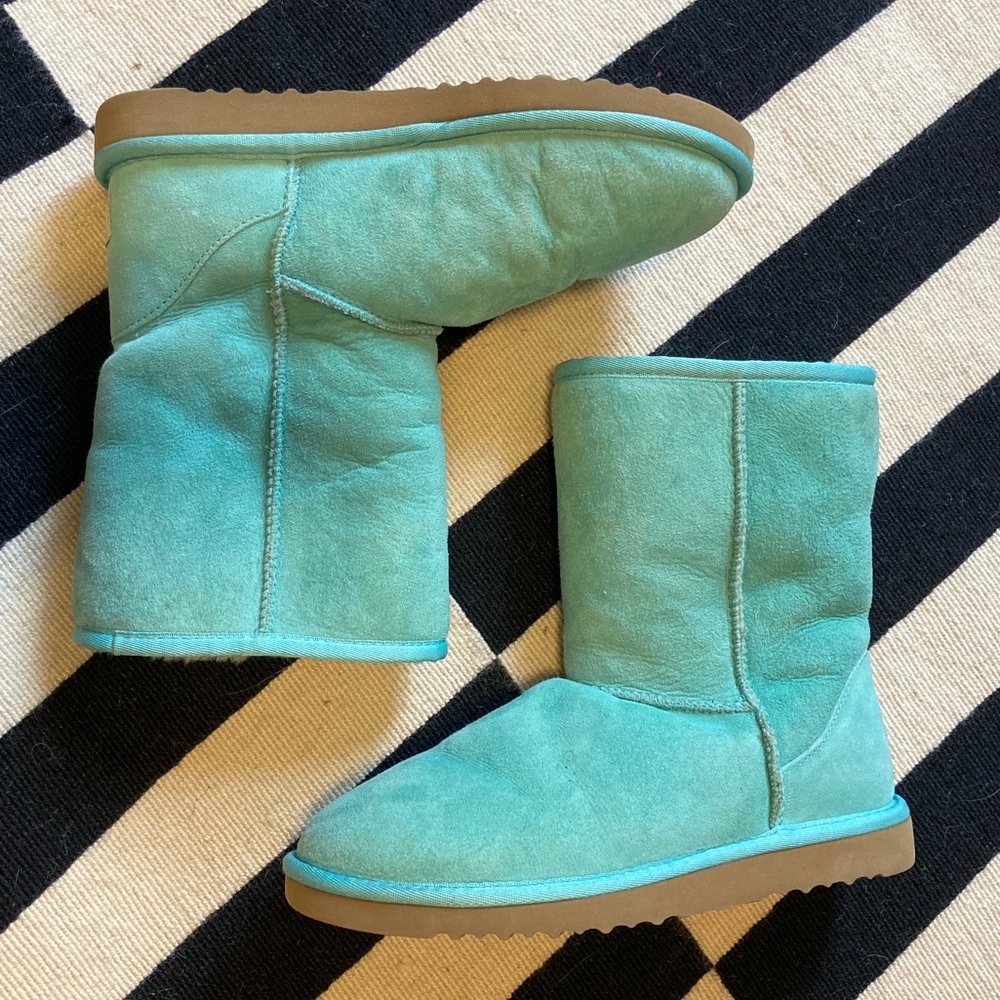 UGG classic short boots 5825 teal/turquoise size 8